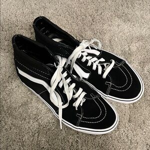 Vans Black and White High-Top Sneakers